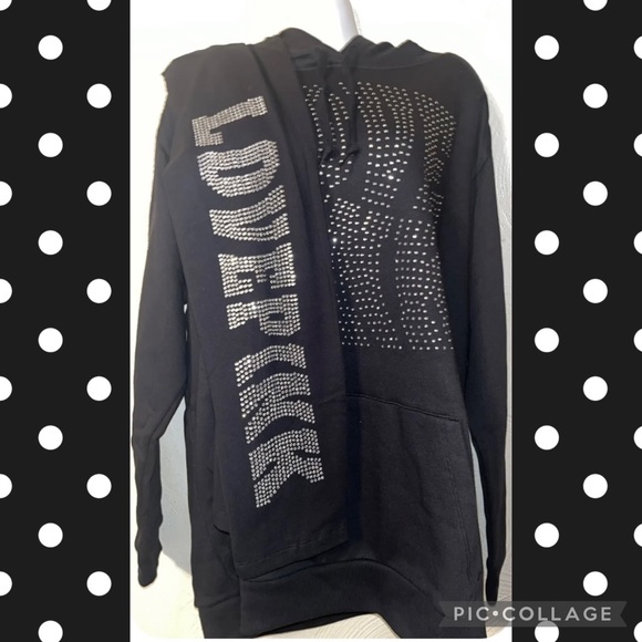 Victoria's Secret PINK Bling Hoodie And
Matching Shine Leggings size XXL 2X - Picture 2 of 11